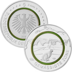 5 Euro Gedenkmünze Deuschland 2019 bfr. - Gemäßigte Zone