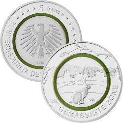 5 Euro Gedenkmünze Deutschland 2019 bfr. - Gemäßigte Zone