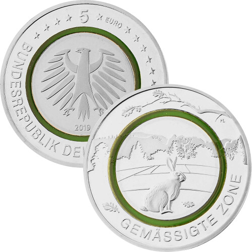 5 Euro Gedenkmünze Deutschland 2019 bfr. - Gemäßigte Zone - A Berlin