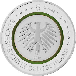 5 Euro Gedenkmünze Deutschland 2019 PP - Gemäßigte Zone - F Stuttgart