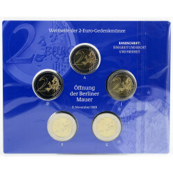 5 x 2 Euro Gedenkmünze Deutschland 2019 st -...