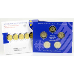 5 x 2 Euro Gedenkmünze Deutschland 2019 PP -...