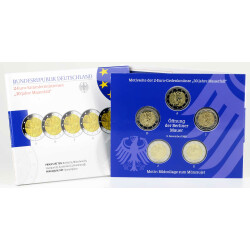 5 x 2 Euro Gedenkmünze Deutschland 2019 PP - Mauerfall - im Blister