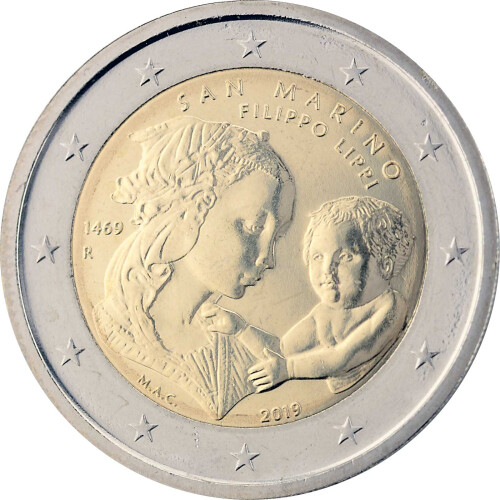 2 Euro Gedenkmünze San Marino 2019 st - Filippo Lippi -...