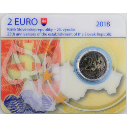 2 Euro Gedenkm&uuml;nze Slowakei 2018 st - 25 Jahre...