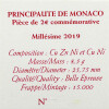 2 Euro Gedenkmünze Monaco 2019 PP - Fürst Honoré V