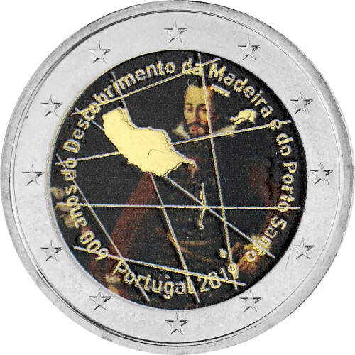 2 Euro Portugal 2019 - Madeira - coloriert / mit Farbe