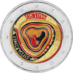 2 Euro Litauen 2019 - Litauische Volkslieder - coloriert...