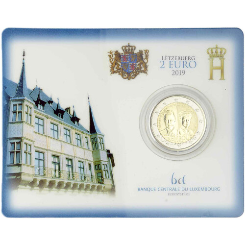 2 Euro Gedenkmünze Luxemburg 2019 st - Thronbesteigung Charlotte - in CoinCard