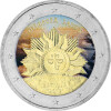2 Euro Lettland 2019 - Aufgehende Sonne - coloriert / mit Farbe
