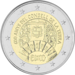 2 Euro Gedenkmünze Andorra 2019 st - Consell de la Terra - im Blister