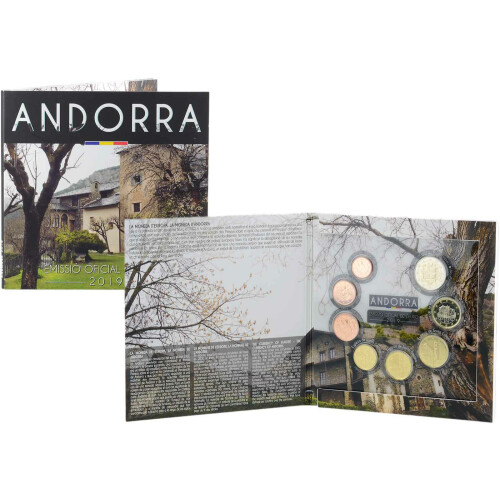 Offizieller Euro Kursmünzensatz Andorra 2019 Stempelglanz (st)