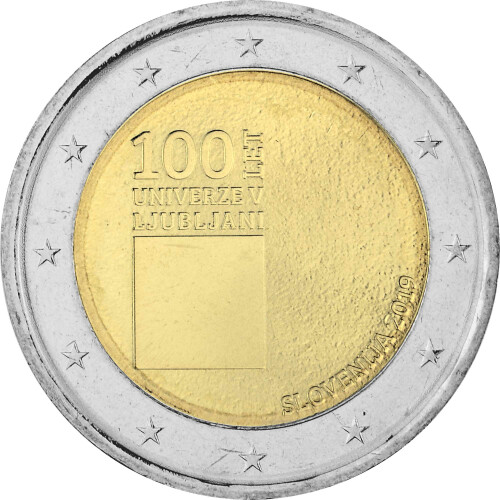 2 Euro Gedenkmünze Slowenien 2019 bfr. - Universität Ljubljana