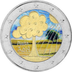 2 Euro Malta 2019 - Natur und Umwelt - coloriert / mit Farbe