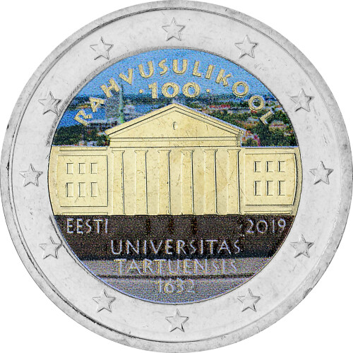 2 Euro Gedenkmünze Estland 2019 bfr. - Universität Tartu - coloriert