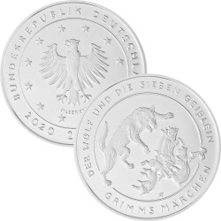 20 Euro Deutschland 2020 Silber bfr. - Der Wolf und die...