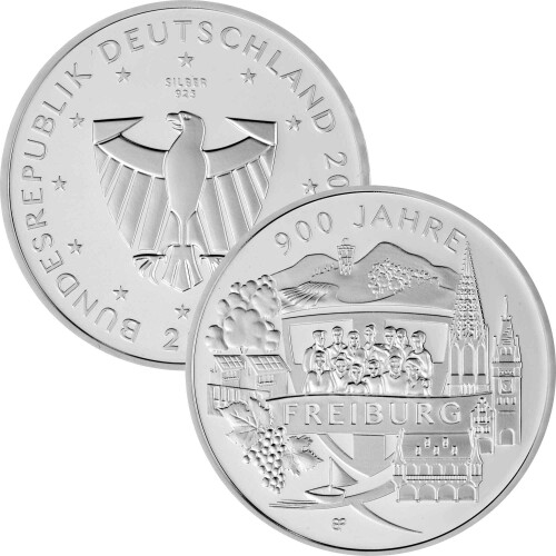 20 Euro Deutschland 2020 Silber bfr. - 900 Jahre Freiburg