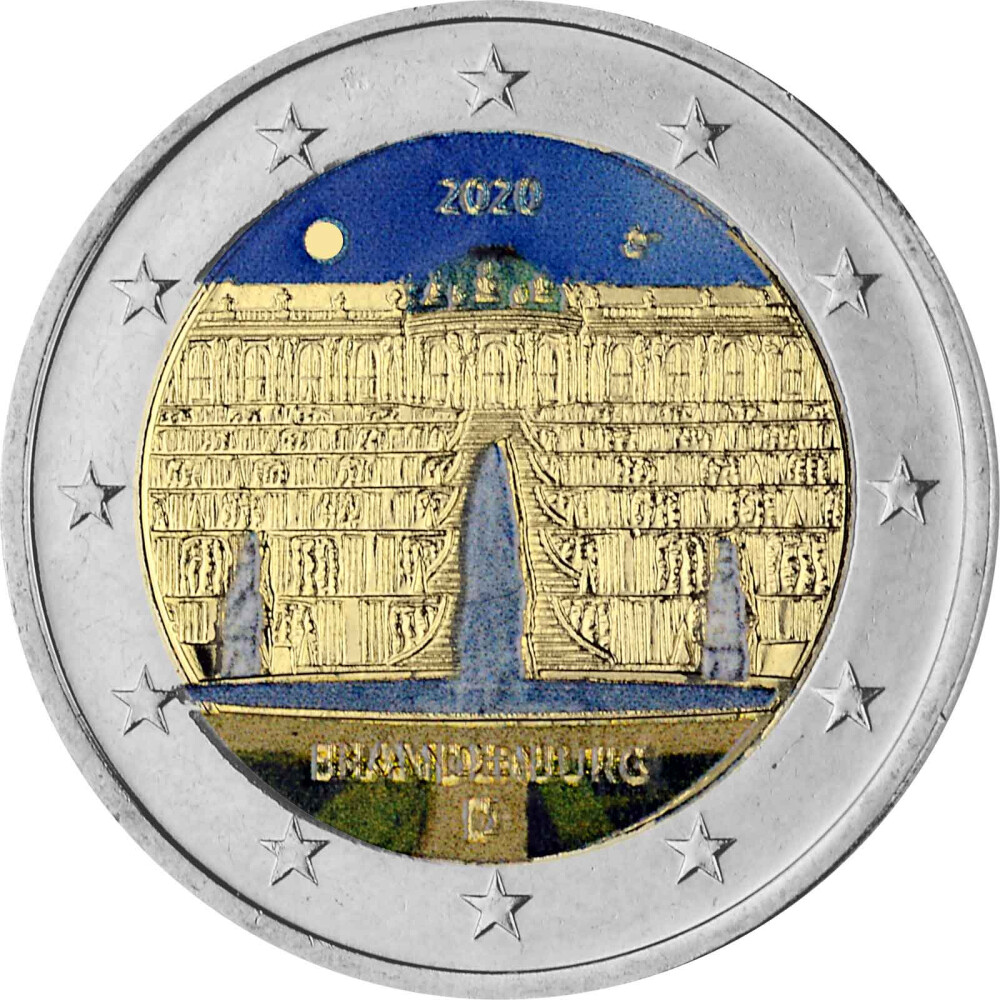 2 Euro Münze Schloss Sanssouci Fehlprägung