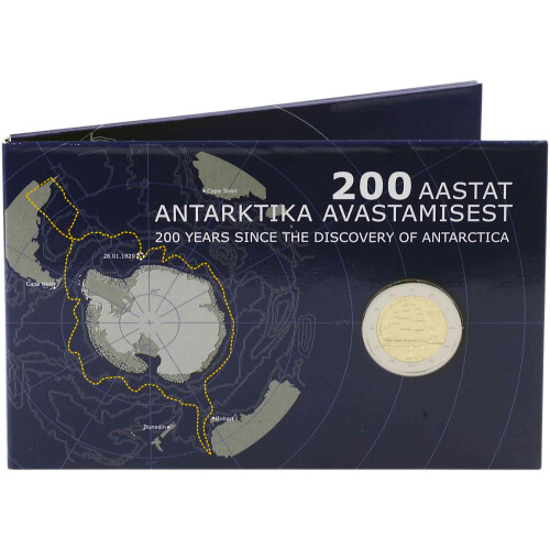 2 Euro Gedenkmünze Estland 2020 st - Entdeckung der Antarktis - in CoinCard