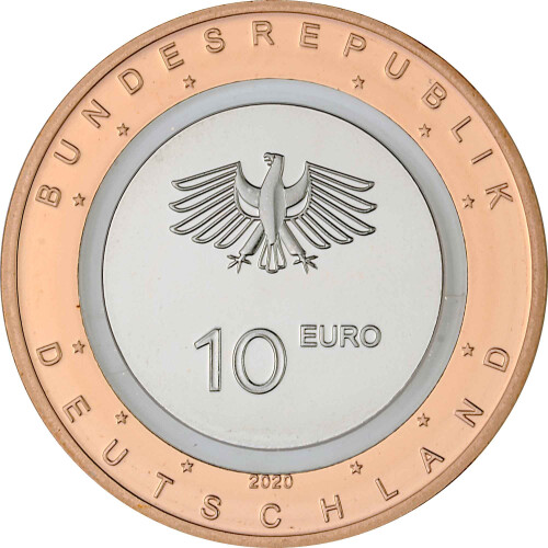 5 x 10 Euro Gedenkmünze Deuschland 2020 bfr. - An Land -...