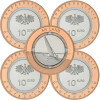 5 x 10 Euro Gedenkmünze Deutschland 2020 bfr. - An Land - A D F G J