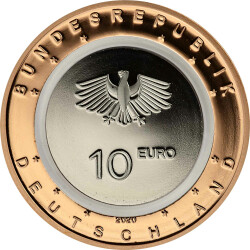 10 Euro Gedenkmünze Deutschland 2020 PP - An Land - G Karlsruhe