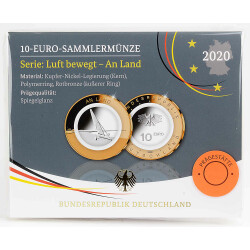 5 x 10 Euro Gedenkmünze Deutschland 2020 PP - An...