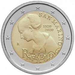 2 Euro Gedenkm&uuml;nze San Marino 2020 st - Raphael...