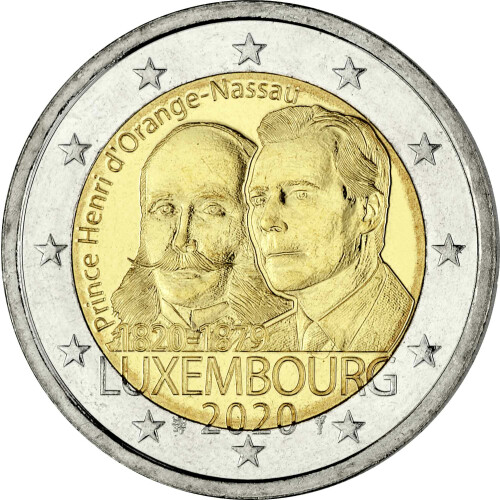2 Euro Gedenkmünze Luxemburg 2020 bfr. - Henri