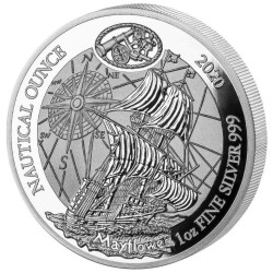 50 Francs Ruanda 2020 - 1 Unze Silber PP - Nautical Ounce: Mayflower