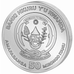 50 Francs Ruanda 2020 - 1 Unze Silber PP - Nautical Ounce: Mayflower