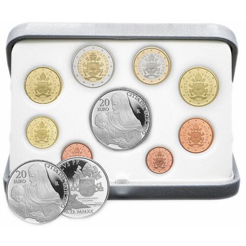 KMS Vatikan 2020 Polierte Platte (PP) inkl. 20 Euro Silbermünze