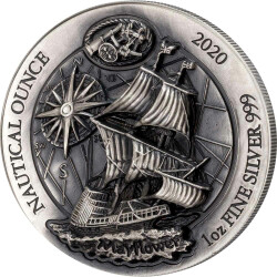 50 Francs Ruanda 2020 - 1 Unze High Relief Silber BU -...