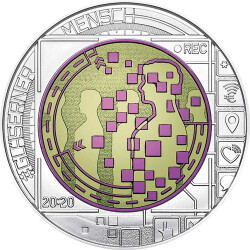25 Euro Gedenkmünze Österreich 2020 Silber/Niob hgh - Der gläserne Mensch