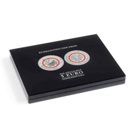 Münzkassette für dt. 5-Euro-Sammlermünzen "Klimazonen der Erde" in Kapseln, schwarz