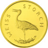 20 Euro Goldmünze "Weißstorch" - Deutschland 2020 - Serie: "Heimische Vögel" - D München