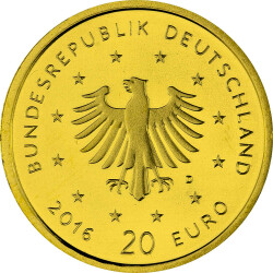 20 Euro Goldmünze "Nachtigall" - Deutschland 2016 - Serie: "Heimische Vögel" - D München