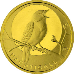 20 Euro Goldmünze "Nachtigall" - Deutschland 2016 - Serie: "Heimische Vögel" - F Stuttgart