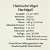 20 Euro Goldmünze "Nachtigall" - Deutschland 2016 - Serie: "Heimische Vögel" - F Stuttgart