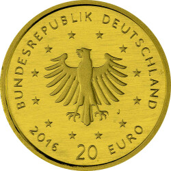 5 x 20 Euro Goldmünze "Nachtigall" - Deutschland 2016 - Serie: "Heimische Vögel" - A D F G J