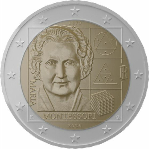 2 Euro Gedenkmünze Italien 2020 bfr. - Maria Montessori