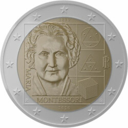 2 Euro Gedenkmünze Italien 2020 bfr. - Maria Montessori