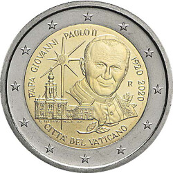 2 Euro Gedenkmünze Vatikan 2020 st - Papst Johannes...