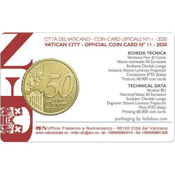 50 cent Coincard Vatikan 2020 - Franziskus - Nr. 11