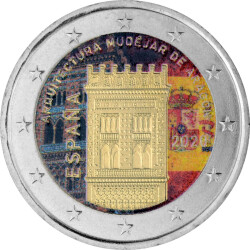 2 Euro Spanien 2020 - UNESCO Aragón - coloriert /...