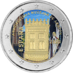 2 Euro Spanien 2020 - UNESCO Aragón - coloriert /...