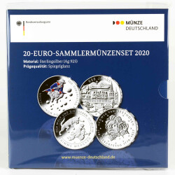 20 Euro Gedenkmünzen-Set Deutschland 2020 Polierte...