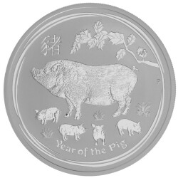 1 Unze Silber Jahr des Schweins 2019 - Lunar II.-Serie