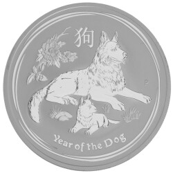 1 Unze Silber Jahr des Hundes 2018 - Lunar II.-Serie