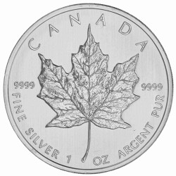 1 Unze Silber Maple Leaf 2012